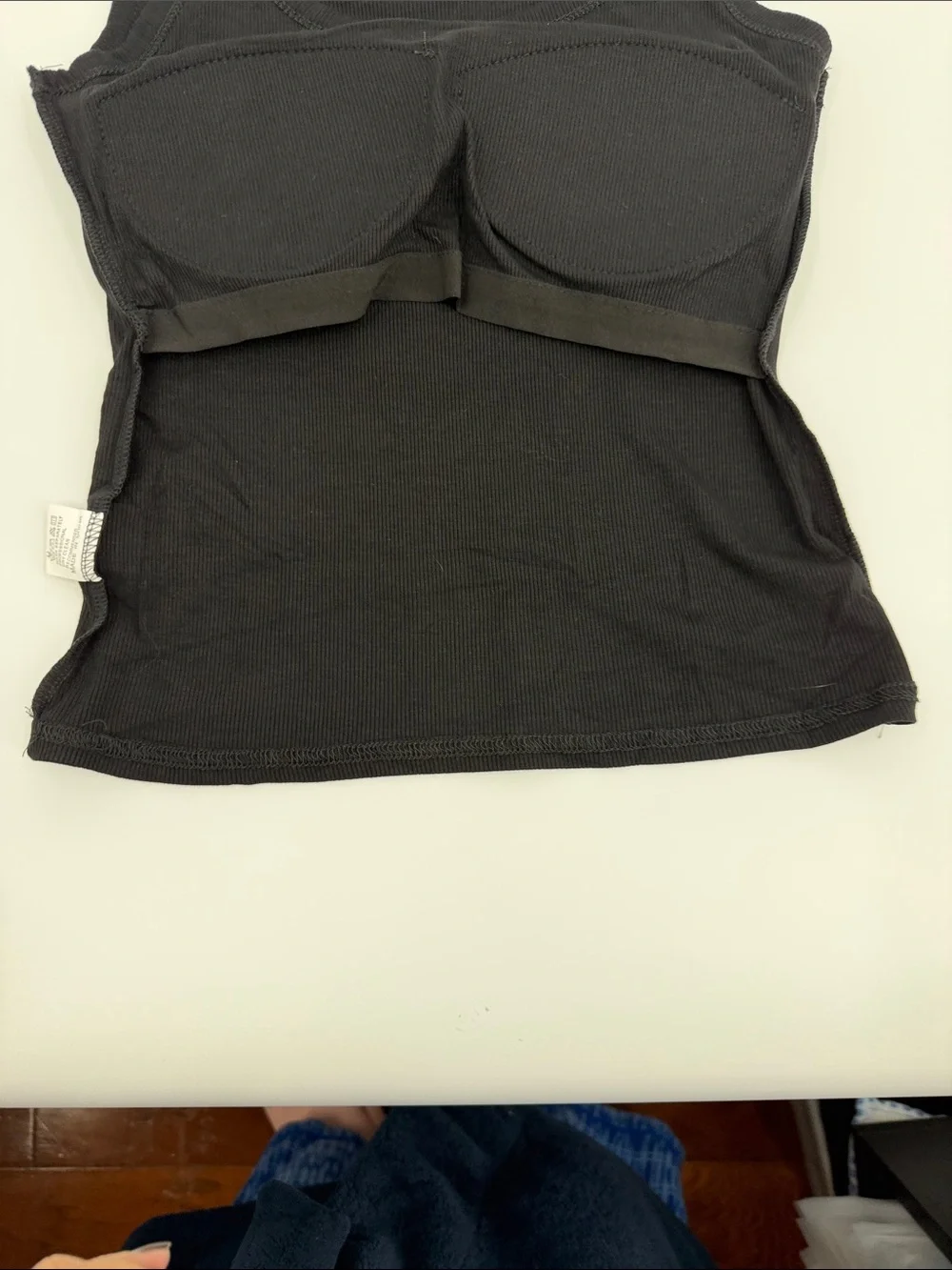ALO Yoga Black Ribbed Logo Tank